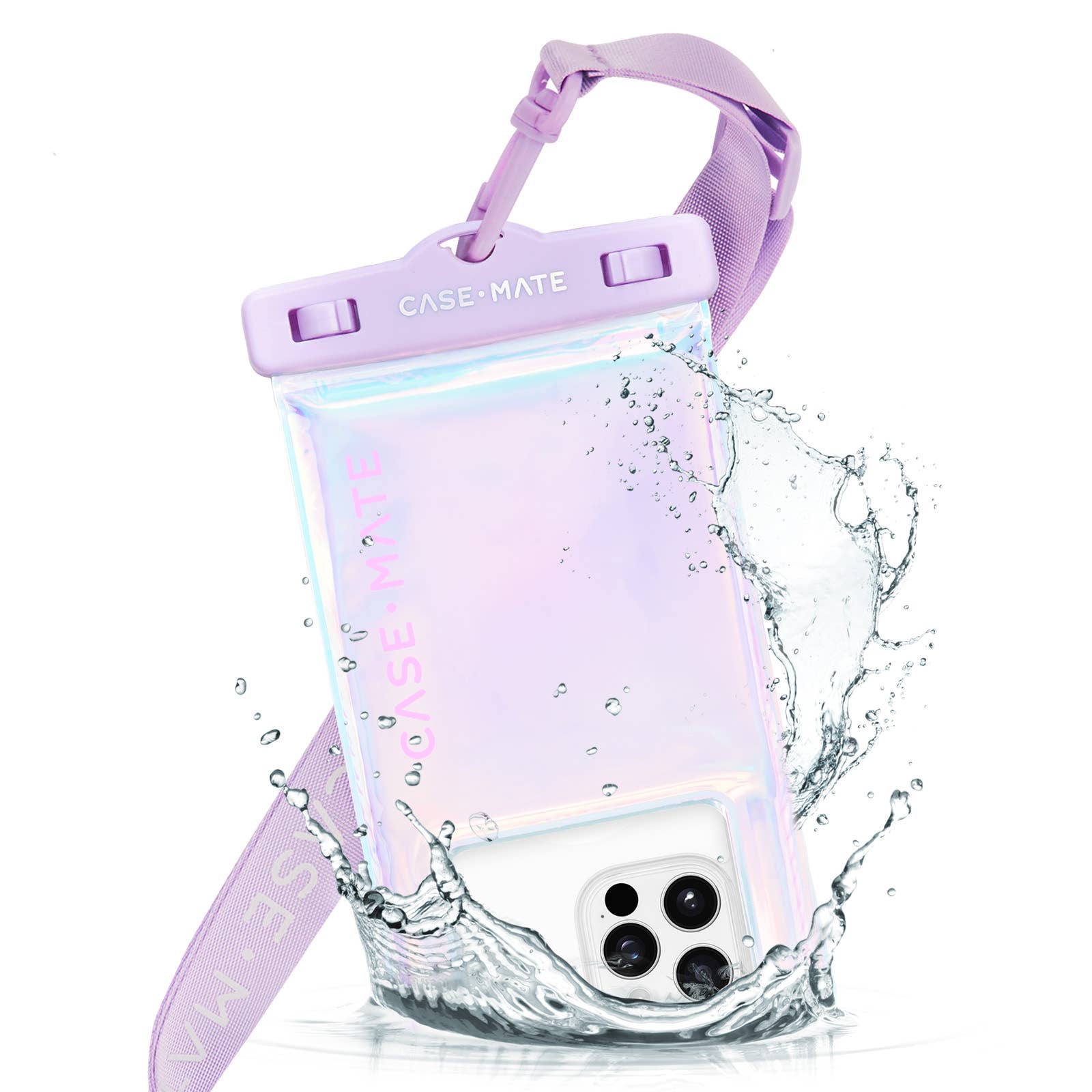 Case-Mate Waterproof Floating Phone Pouch: Purple Paradise
